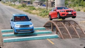 Автомобили против уступов подряд #3 в BeamNG Drive