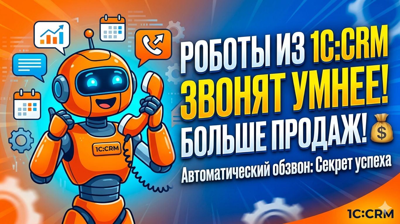 Роботизированные обзвоны из 1С:CRM: как использовать ИИ для автоматизации звонков