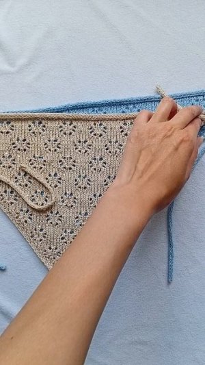 летняя косынка спицами