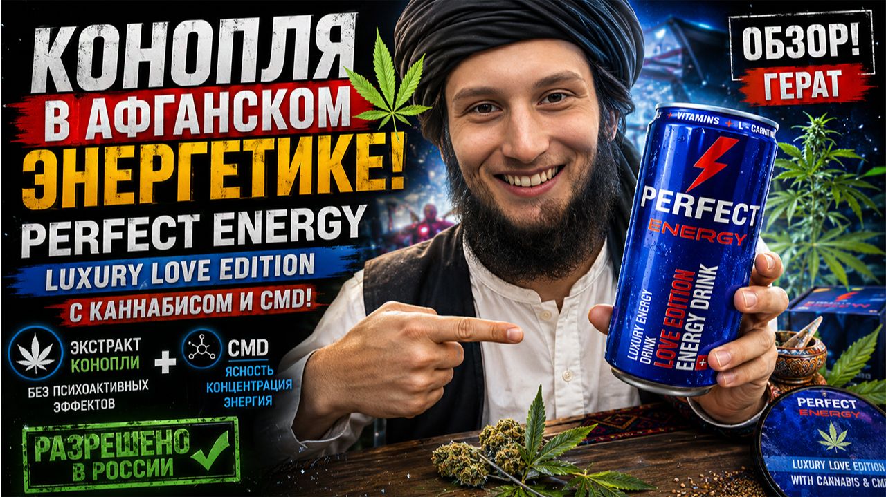КОНОПЛЯ В АФГАНСКОМ ЭНЕРГЕТИКЕ!PERFECT ENERGY LUXURY LOVE EDITION С КАННАБИСОМ И CMD!ОБЗОР!ГЕРАТ