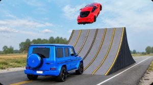 Автомобили против уступов подряд #2 в BeamNG Drive