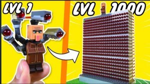 1 УРОВЕНЬ ПРОТИВ 100 УРОМНЯ ОРУЖИЯ ИЗ ЛЕГО!! Lvl 1 vs Lvl 1000 Lego