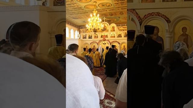 Встреча митрополита Варфоломея. Храм Всех Святых.
