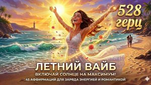 ⚡️🌞😁45 АФФИРМАЦИЙ «ЛЕТНИЙ ВАЙБ» 528 ГЦ! ОЧЕНЬ МОЩНЫЙ ЗАРЯД ПОЗИТИВОМ И СОЛНЕЧНОЙ ЭНЕРГИЕЙ!