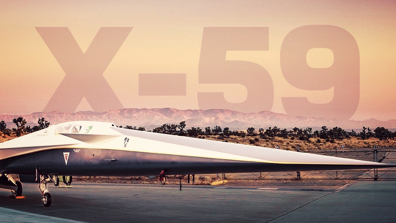 Самый длинный нос в истории авиации. Lockheed Martin X-59 QueSST смотреть онлайн