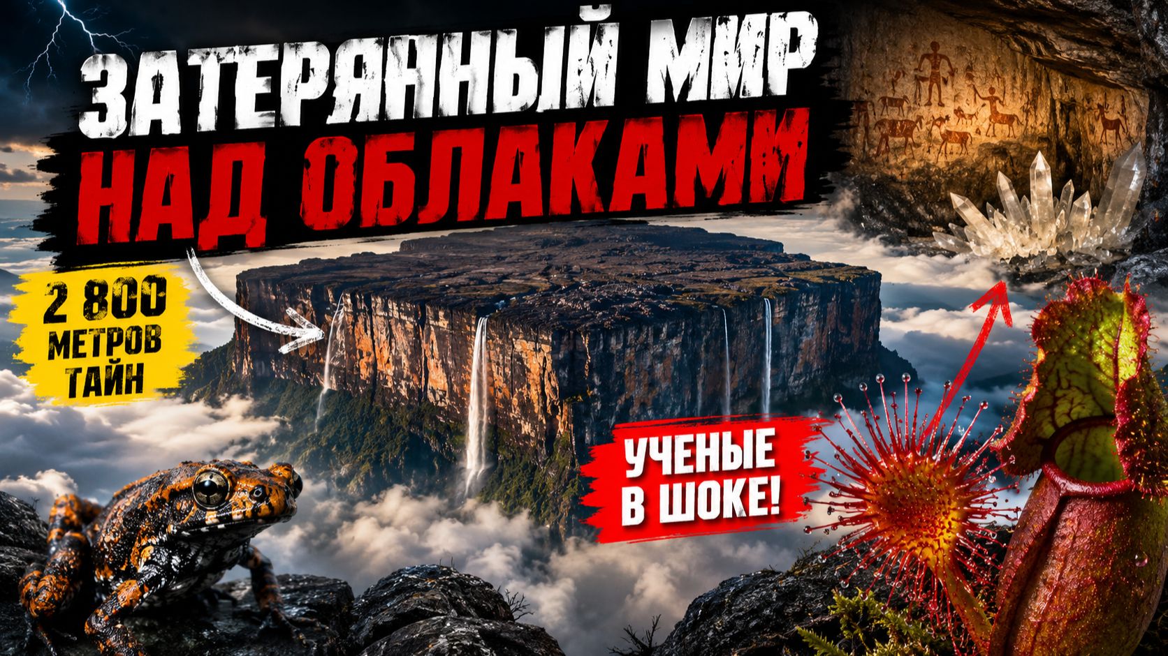 Плато Рорайма — затерянный мир над облаками, где эволюция пошла своим путём