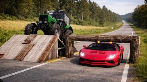 Автомобили против ЛОВУШКИ из уступов подряд ▶️ BeamNG Drive