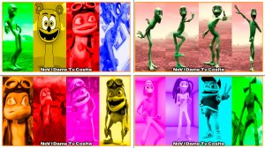 Зелёный Человек Танцует Dame Tu Cosita Music Video Megamix #193-196 в Tiles Hop - NoV
