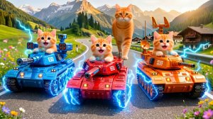 Мама-кошка подстригает шерсть на ферме и делает тигровую шапку для котят дома🐾🎩🐯