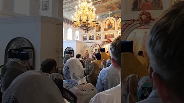 Проповедь митрополита Варфоломея. Храм Всех Святых.