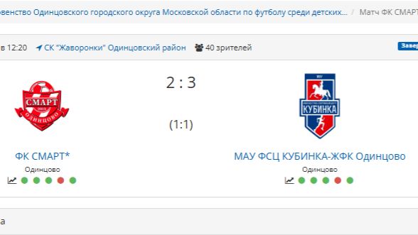06.06.2026 Первенство ОГО 2016 г.р. 1 тайм ФК СМАРТ-МАУ ФСЦ КУБИНКА-ЖФК Одинцово смотреть онлайн