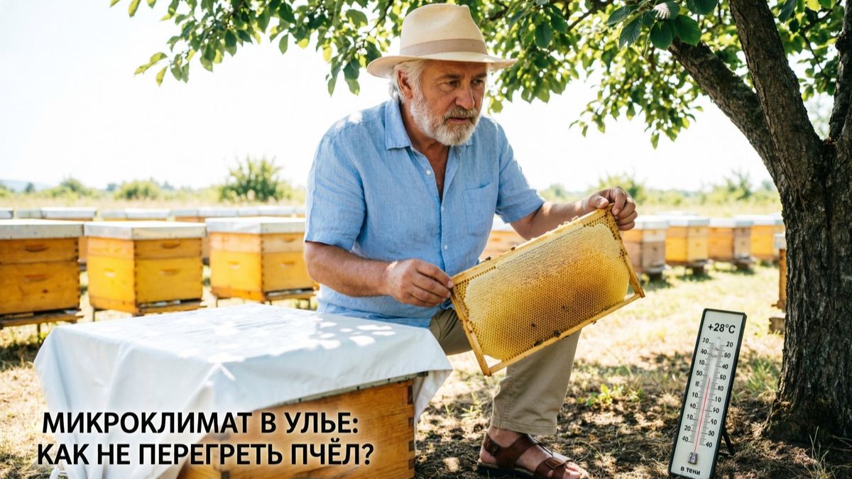 Микроклимат в улье и притенение: как не перегреть пчёл и не потерять мёд | Профессор Кашковский 🐝🌞
