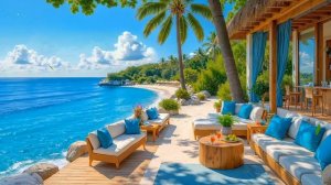 КРАСИВАЯ МУЗЫКА ГИТАРА У МОРЯ ДЛЯ ДУШИ 🌴☕ ЛЕТНЯЯ АТМОСФЕРА ДЛЯ СНА И РЕЛАКСА