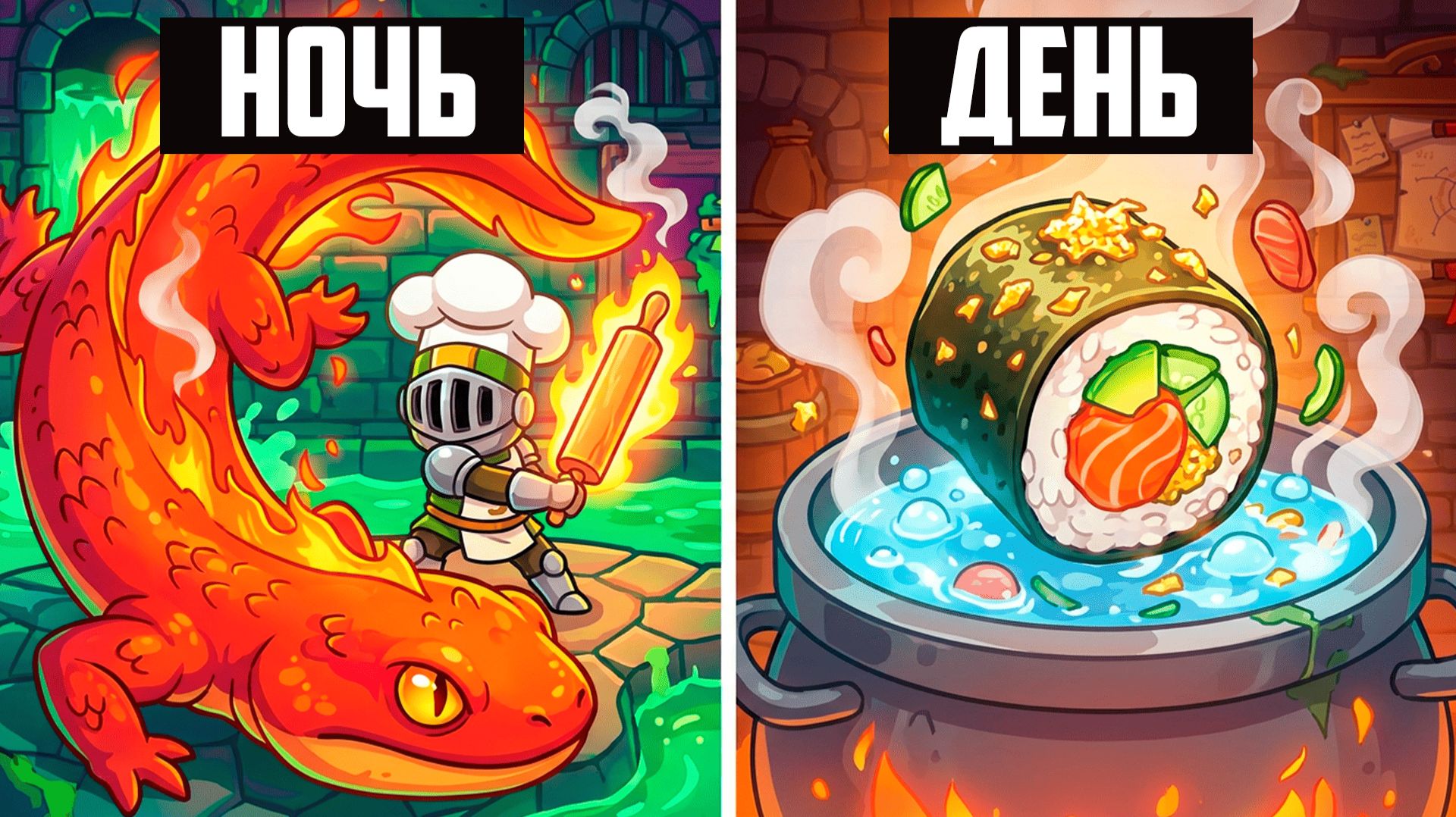 Chef Knight #2 ♦ СНАЧАЛА СРАЖАЙСЯ, ПОТОМ ГОТОВЬ! Эта игра СУПЕР ЗАЛИПАТЕЛЬНАЯ! смотреть онлайн