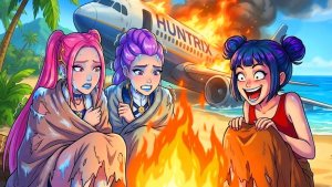 HUNTRIX потерпели крушение на таинственном острове! 🌊🏝 K-pop Охотники на демонов