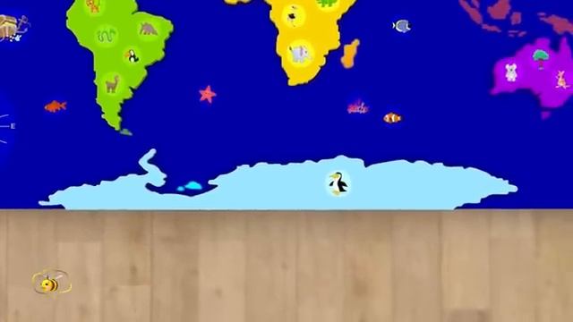 География для самых маленьких детей Учим названия материков и их обитателей Мультфильм для малышей смотреть онлайн