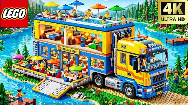 Как построить ГИГАНТСКИЙ автофургон LEGO Technic! | Забавный эксперимент Lego