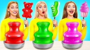 24 Часа Едим Еду Одного Цвета Челлендж # Битвы с едой от Jelly DO Challenge
