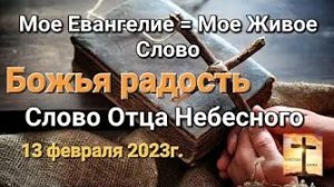«Моё Евангелие = Моё живое слово», «Божья радость» — слово Отца Небесного 13.02.23