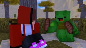 Джей-Джей и Майки против Монстра Пустыни!  Битва с Песчаным Червем в Minecraft