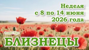 БЛИЗНЕЦЫ | ТАРО прогноз на неделю с 8 по 14 июня 2026 года