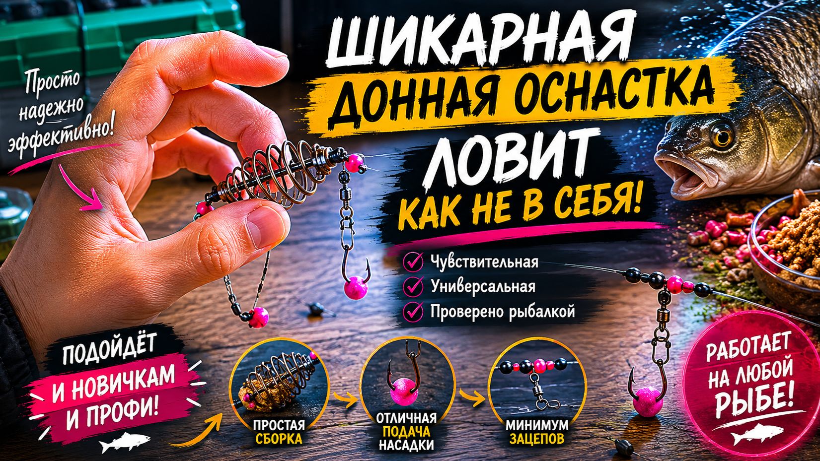 🔥 Супер донная снасть! которая ловит ВСЕГДА | Карась, Лещ, Сазан. Показываю все секреты