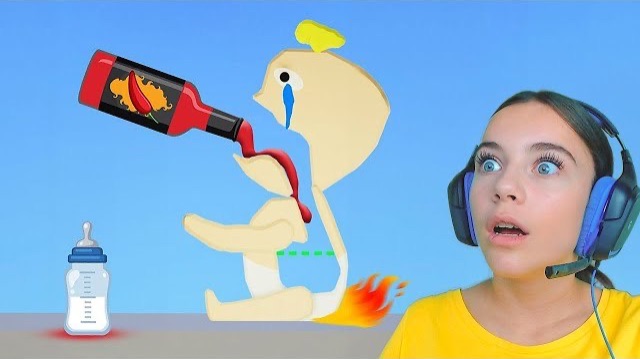 РЕБЕНОК ХОЧЕТ КУШАТЬ в Eating Simulator смотреть онлайн