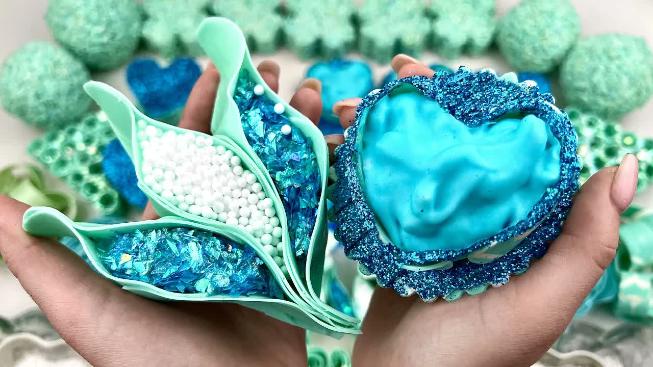 Необычно залипательное ASMR видео 💎 снятие плёнки 💙 раздавливание мыльных коробочек с пеной и блёс смотреть онлайн