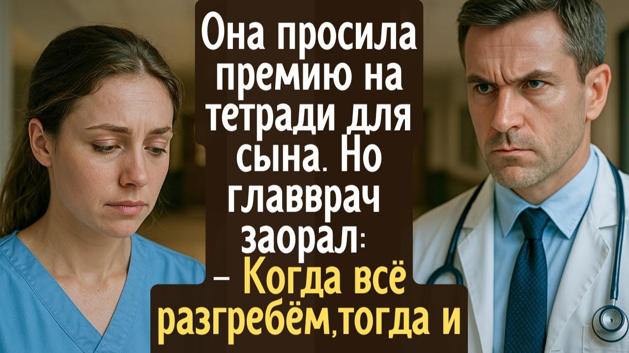 Она просила премию на тетради для сына. Но главврач заорал# «Когда всё разгребём, тогда и ... » смотреть онлайн