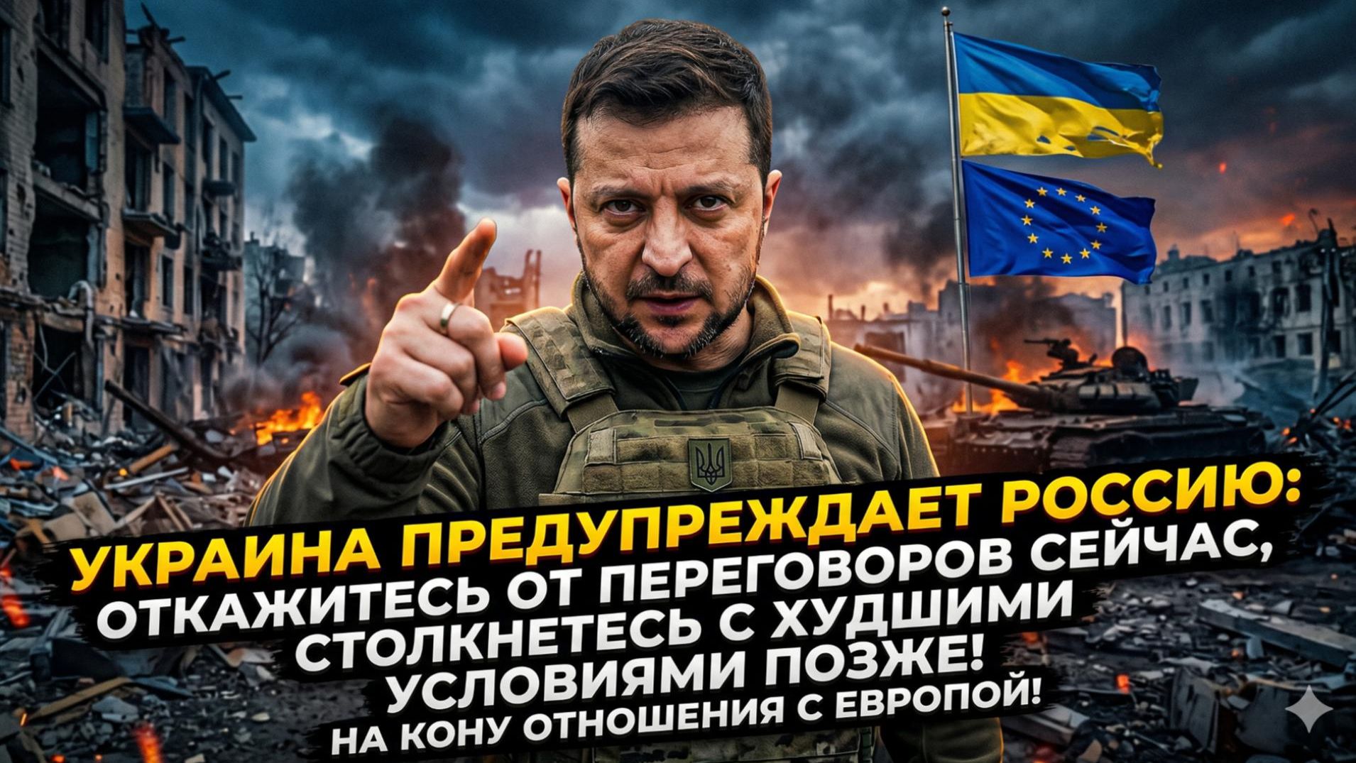 ⚡Себастиан Сас | Украина выдвинула ультиматум России: переговоры сейчас или капитуляция позже!