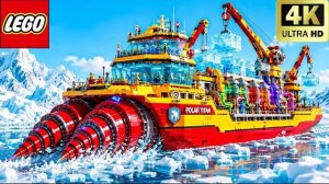 ГИГАНТСКИЙ гидравлический бурильщик LEGO Technic РАЗРУШАЕТ Айсберги! | Забавный эксперимент Lego