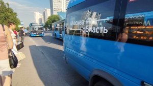 маршрутка Mercedes Benz Спринтер борт 192823 маршрут 1358 и автобус ЛиАЗ 5292 борт 8500942