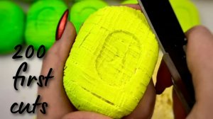 ASMR первая нарезка 200 кубиков мыла ｜ залипательное видео без разговоров
