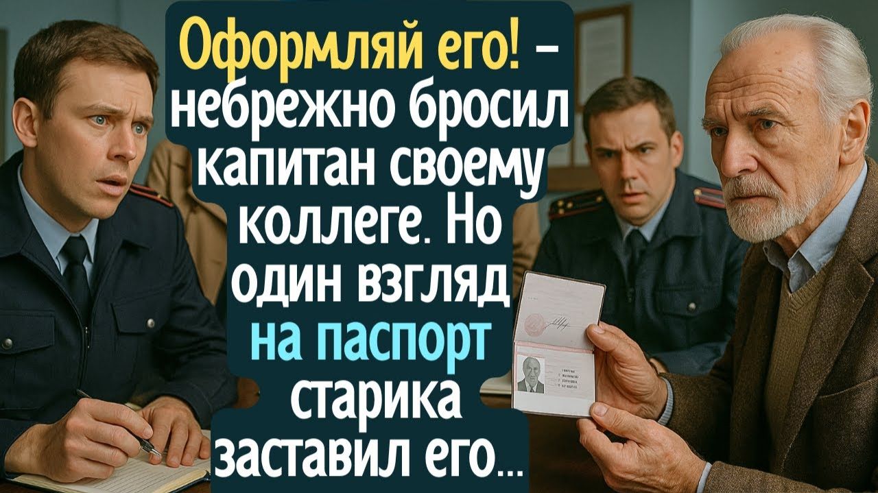Оформляй его! небрежно бросил капитан своему коллеге. Но один взляд на паспорт старика заставил его смотреть онлайн