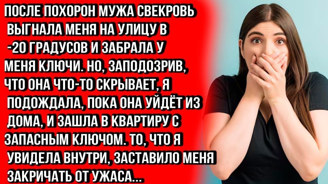 После похорон мужа, свекровь выбросила меня из собственного дома в минус 20, а когда я... смотреть онлайн