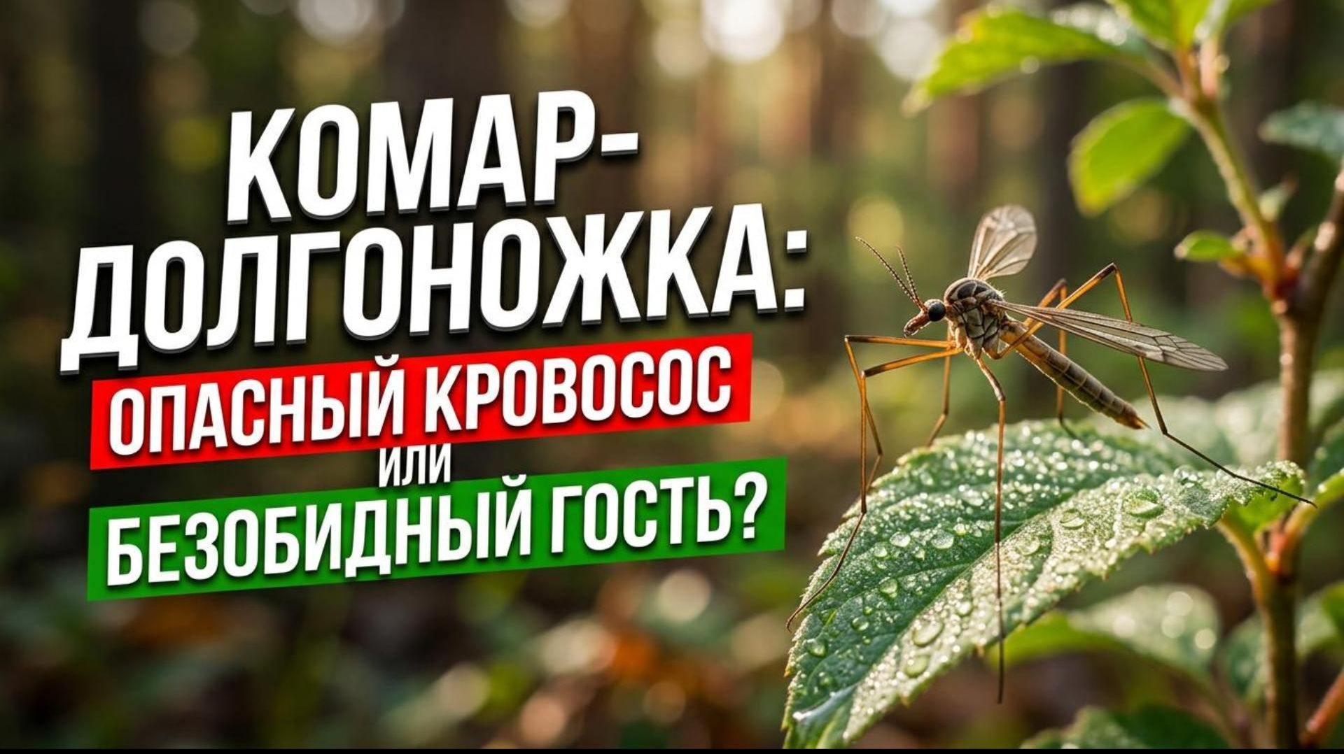 Комар Долгоножка - Опасный Кровосос или Безобидный Гость?