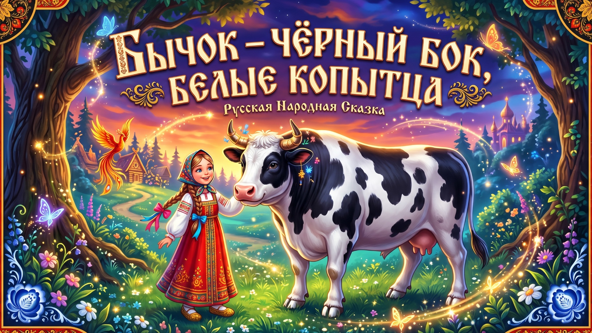 Бычок черный бочок белые копытца - Русская народная сказка | Сказка для детей | Добрые сказки