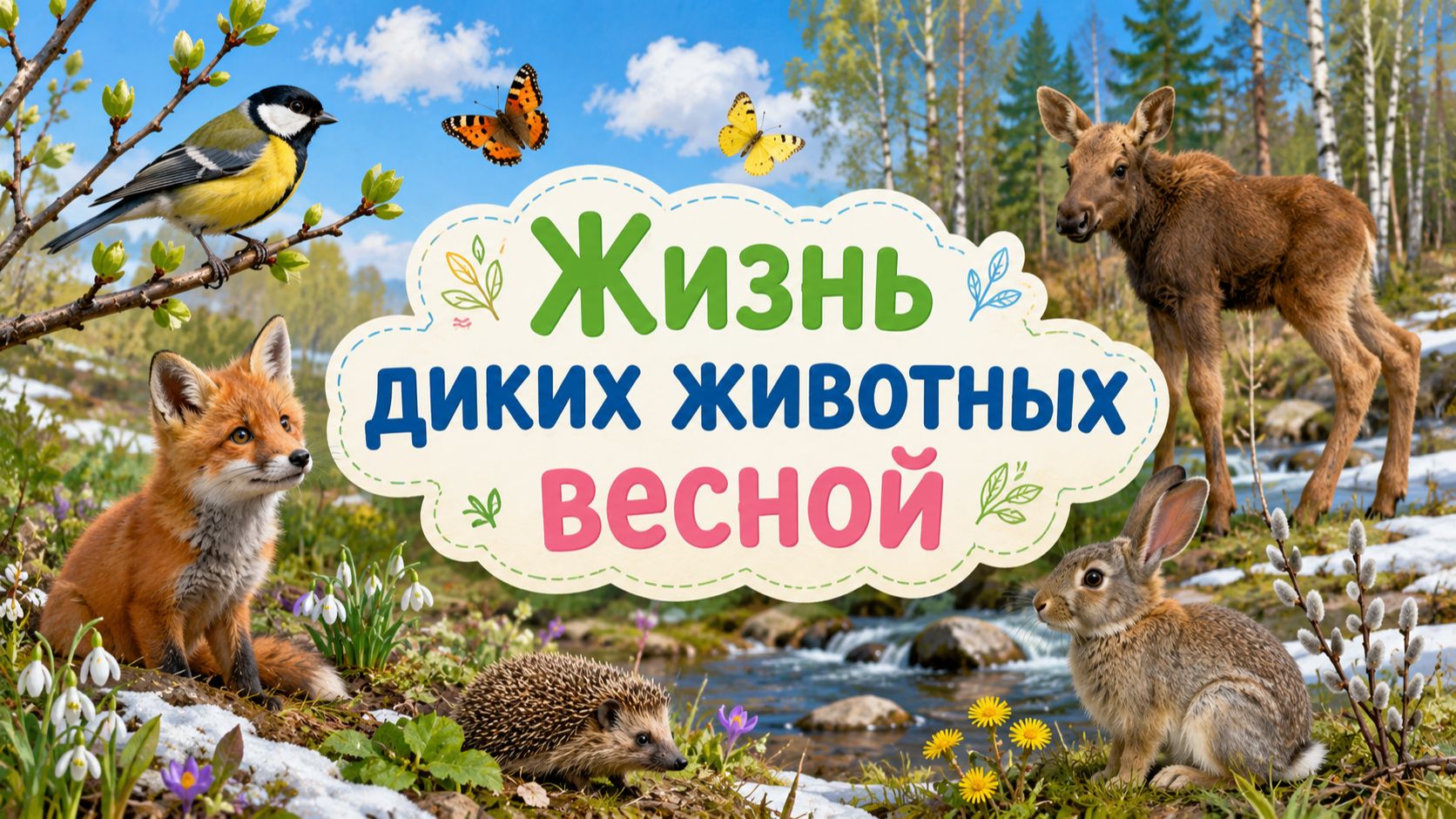 Жизнь диких животных весной