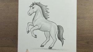 Как нарисовать лошадь — пошаговый простой урок рисования лошади. Урок рисования.