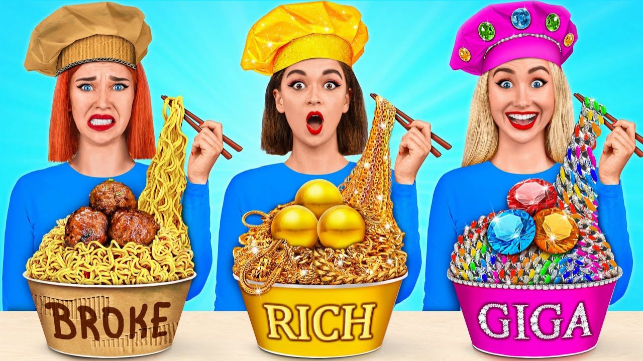 Бедная vs Богатая vs Ультра богатая еда Челлендж # Смешные челленджи от Multi DO Challenge смотреть онлайн