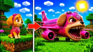 😳КАК МЕНЯЛАСЬ СКАЙ САМОЛЕТ ПОЖИРАТЕЛЬ В МАЙНКРАФТ ЩЕНЯЧИЙ ПАТРУЛЬ PAW PATROL