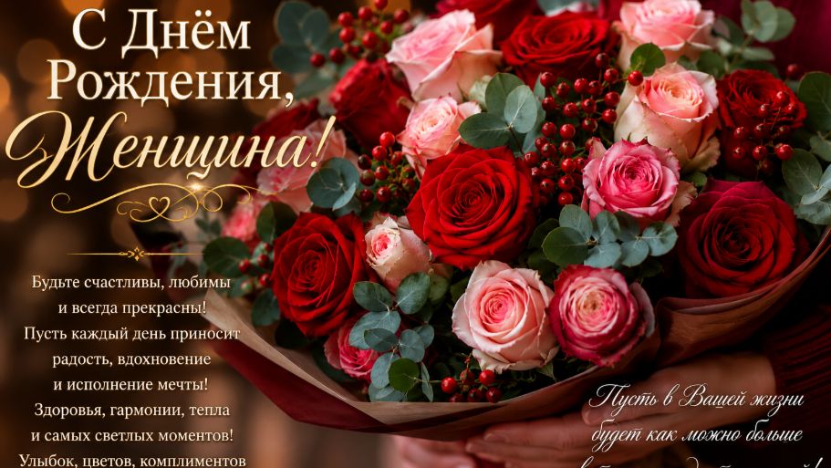 С Днём Рождения, Женщина! 💖 Душевное музыкальное поздравление