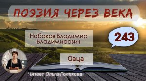 243. Поэзия через века. Набоков В. В. «Овца» - читает Ольга Голикова