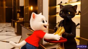 Озорная кошечка 😼тайком разрезала материнское платье✂️👗😭 #cats #cat #story #CatStory #AiCatStory
