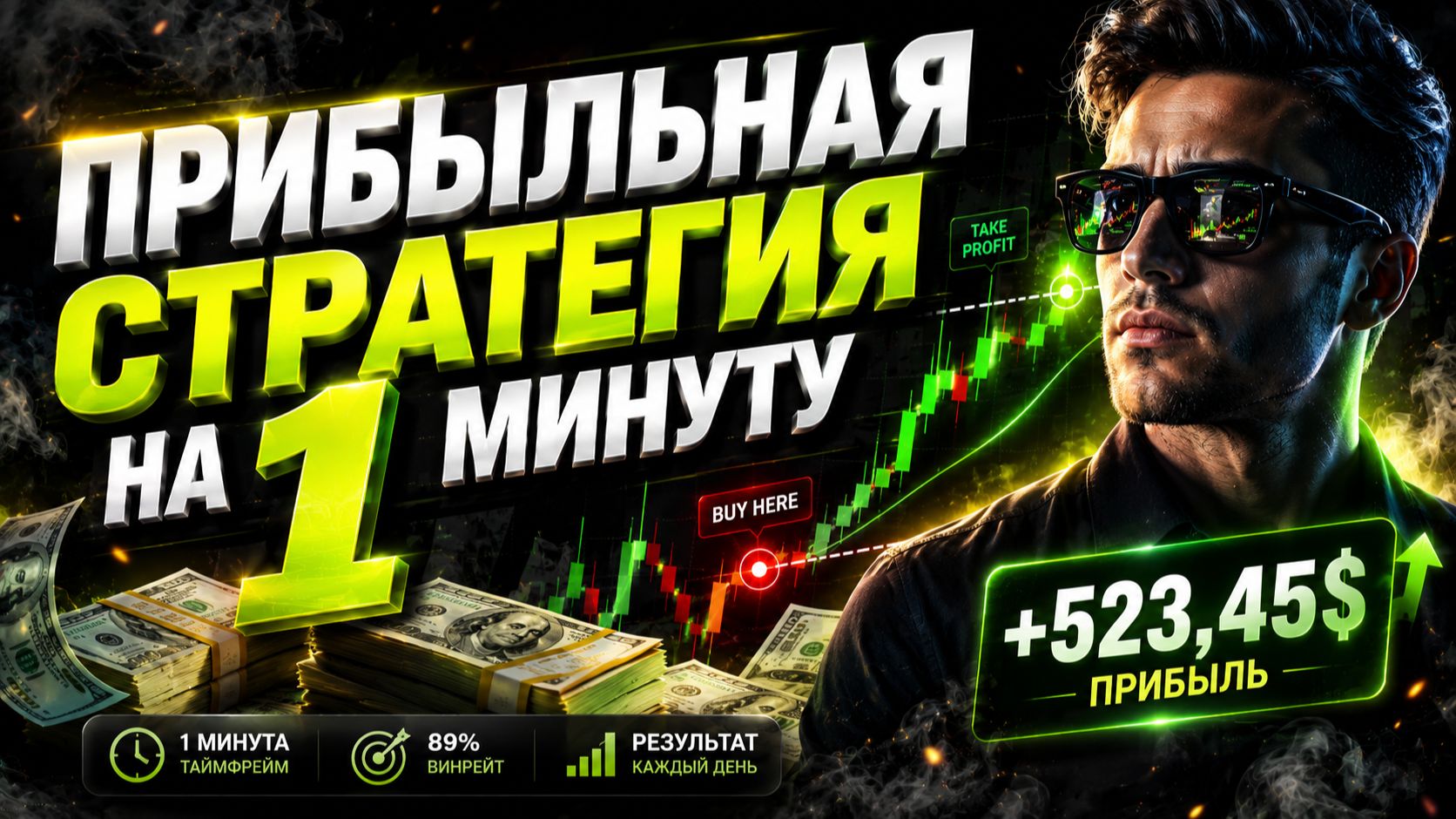 ОДНА МИНУТА - СУПЕР СТРАТЕГИЯ ДЛЯ ТРЕЙДИНГА. Обучение Трейдингу