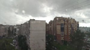 Сильный дождь с градом у нас в инорсе