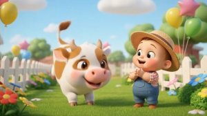 Прыгучий фермерский автобус веселая поездка и животные на ферме   Мультфильм для детей и весёлые