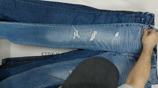 Джинсы, брюки мужские  секонд оптом 2 пак