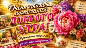 Очень красивые пожелания доброго утра ☀️ Музыкальная открытка для хорошего настроения