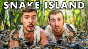 Мистер Бист, Дрю Бински на русском. Выживание 24 часа на острове змей с MrBeast